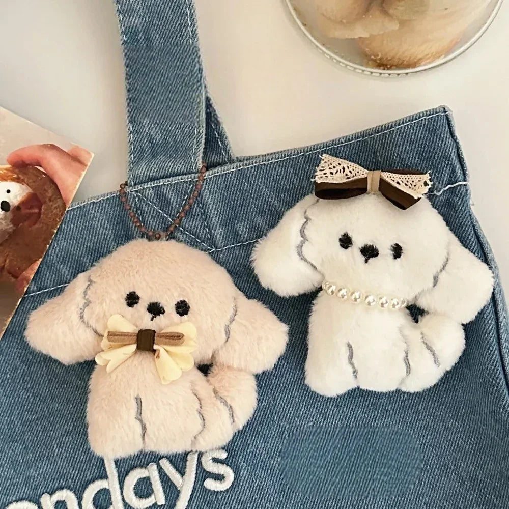 Posh Poodle Pup Plush Keychain