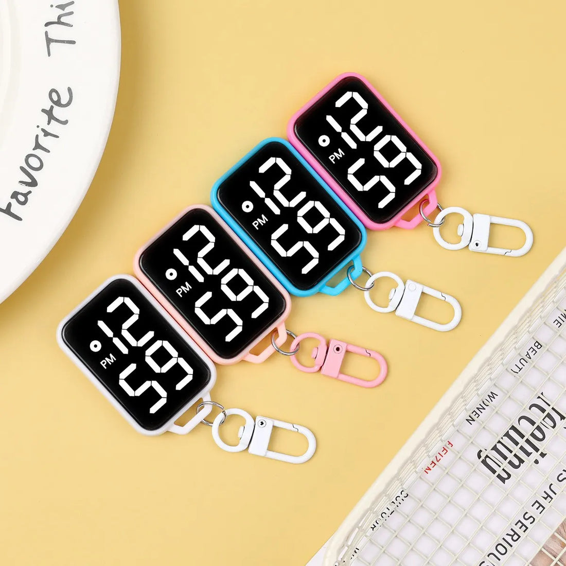 Big-Screen LED Digital Watch Keychain