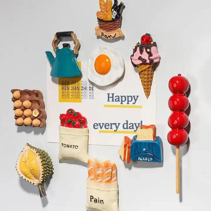 3D Food Dopamine Fridge Magnets