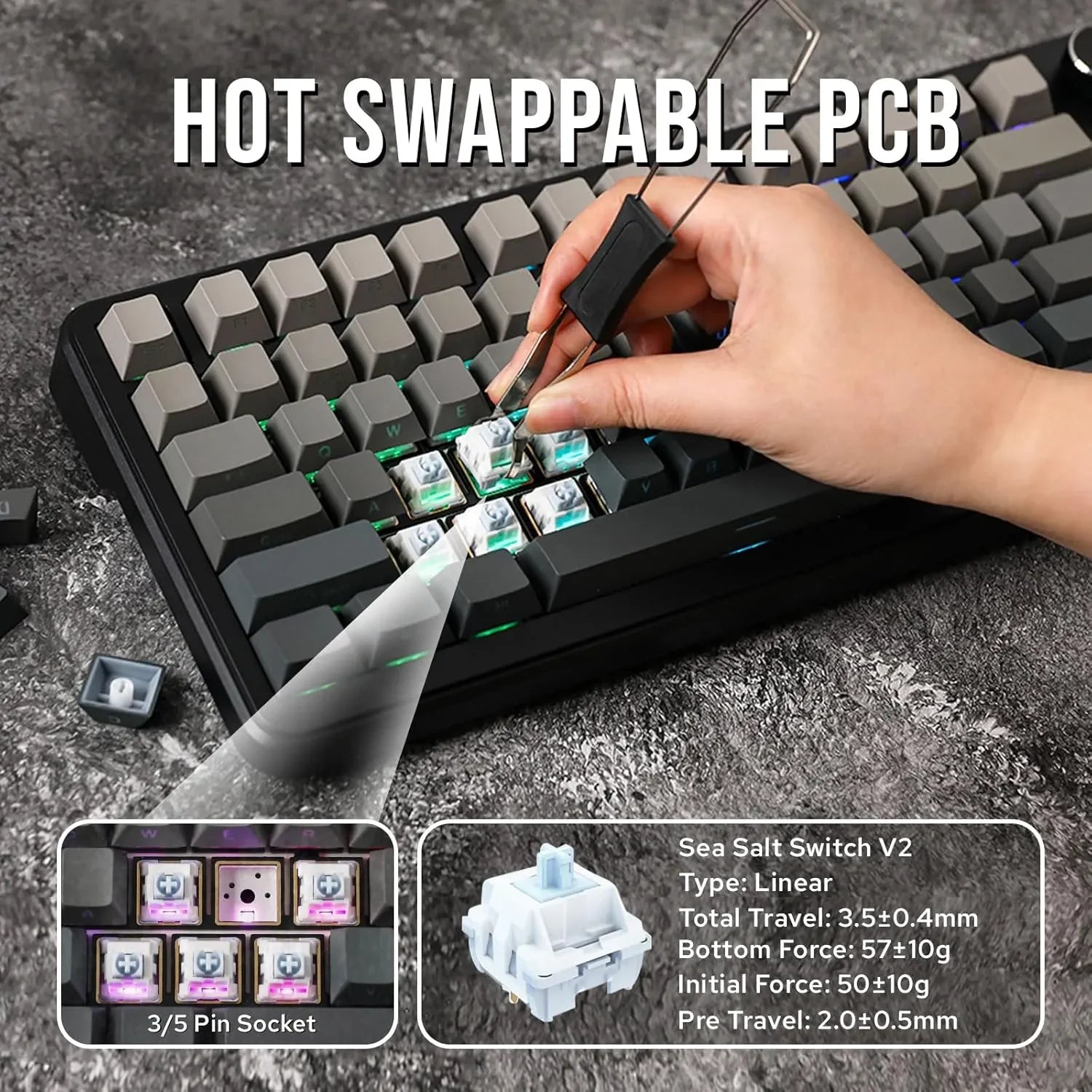 AJAZZ AK820 Wireless Mechanical Keyboard