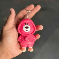 Strawberry Bear Face-Changing Keychain