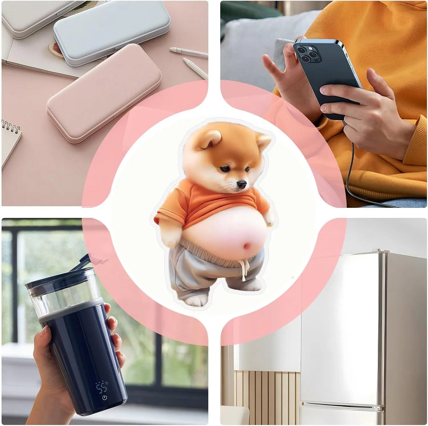3D Chubby Puppy Belly Squishy Fidget Sticker