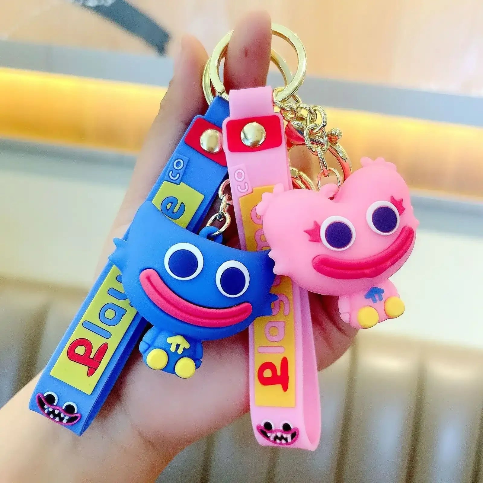 Poppy's Playtime Monster Smiley Keychains
