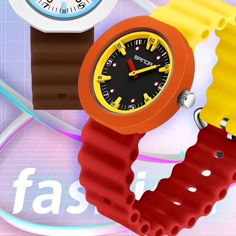 Sanda Neo-Chrono Color-Block Casual Watch