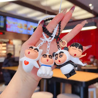 Shinichan Drawstring Doodle 3D Keychain