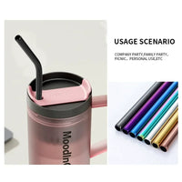 Vibrant Metal Straw Set for Stanley Cup (Pack of 2)