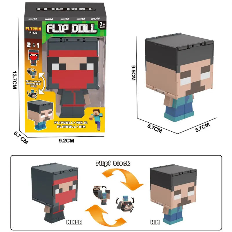Minecraft Block World 2-in-1 Flip Doll