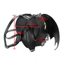 Nocturnia Harajuku Goth Bat-Wing Heart Bag