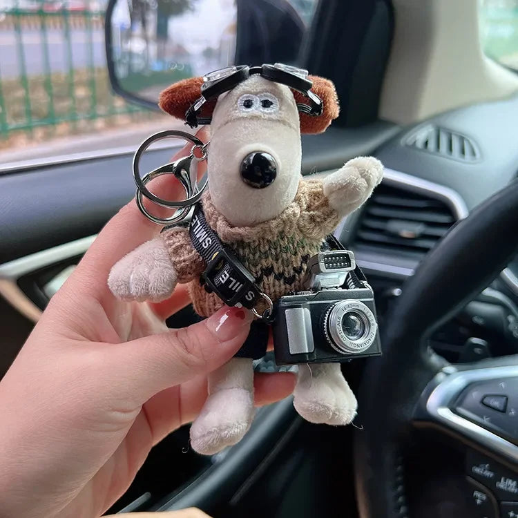 Gromit Camera Pup Plush Keychain