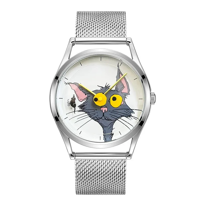 Eye Chaser Joker Cat Analog Watch
