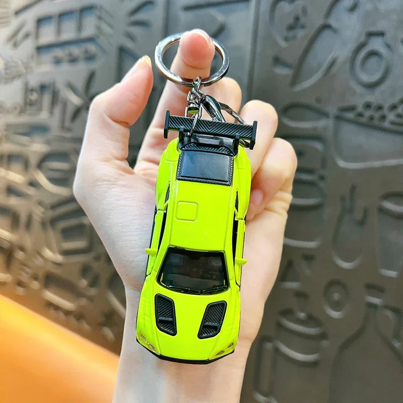 Pullback Die-cast Sports Car Keychain