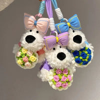 West Highland Floral Gift Plush Keychain