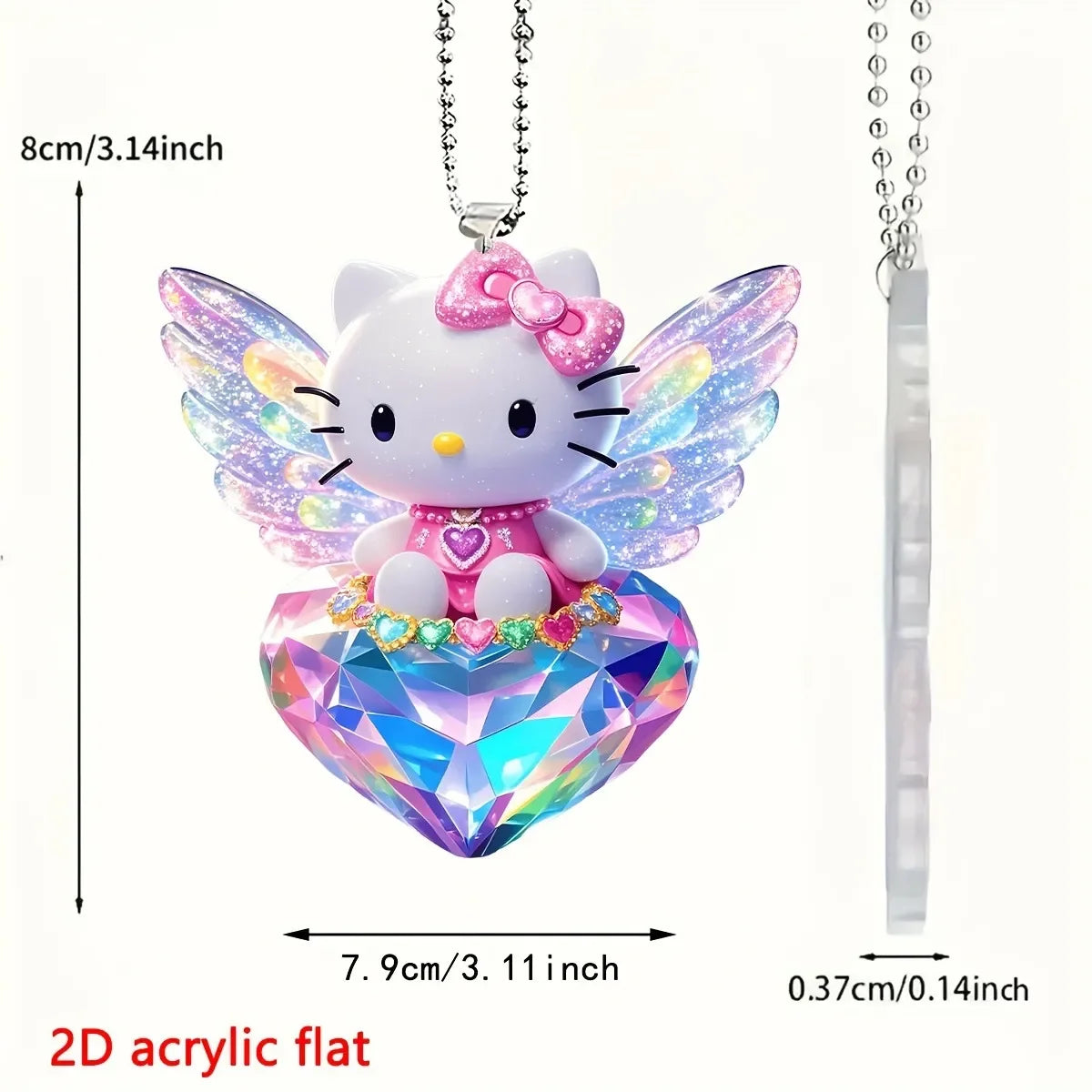 Hello KT Crystal Love Keychain