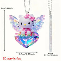 Hello KT Crystal Love Keychain