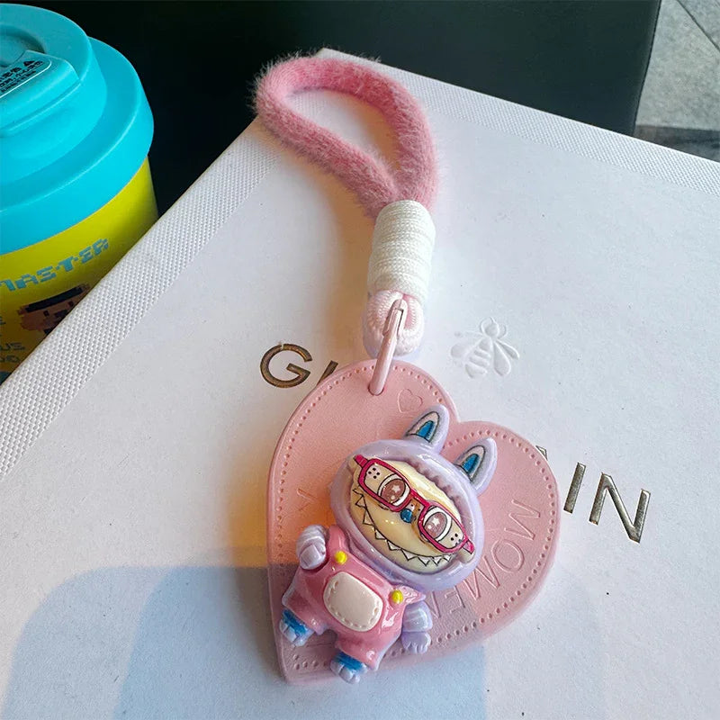 Labubu Amore Heart Keychain