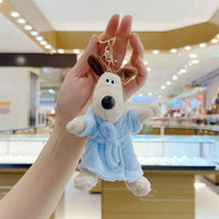 Gromit Genius Bathrobe Plush Keychain