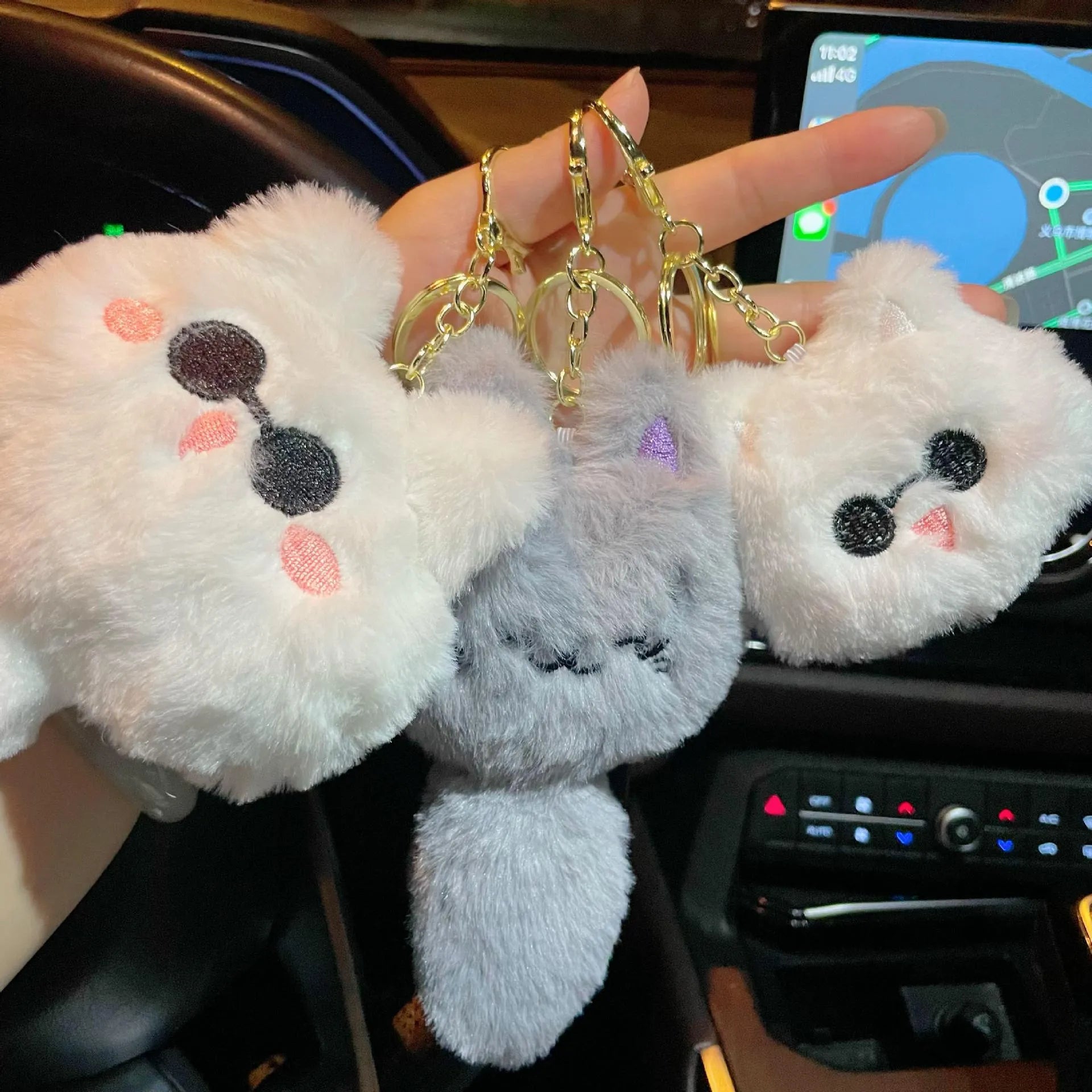 Gojo Satoru Squeaky Cat Plush Pendant