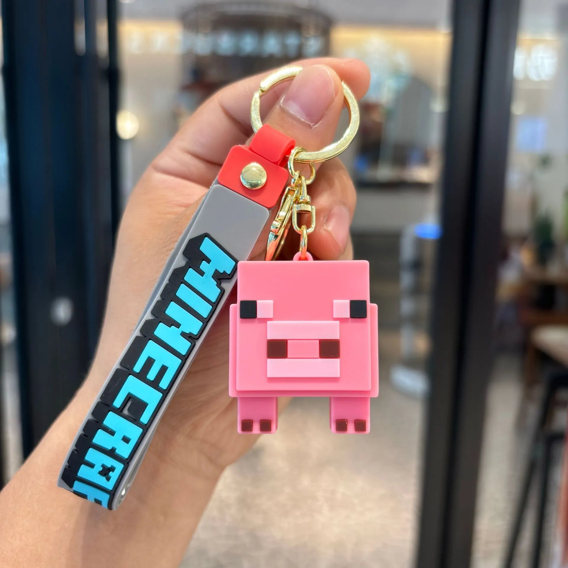 Minecraft Pixel Style Keychain