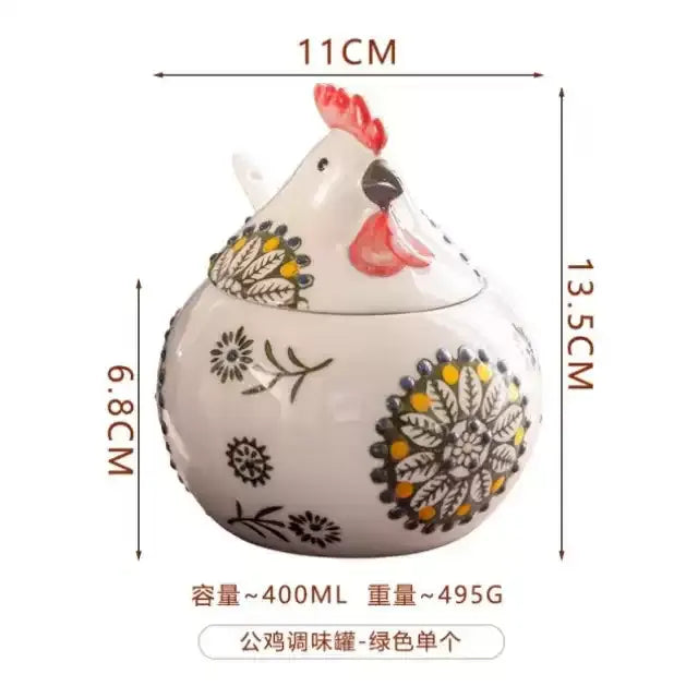 Ceramic Hen Egg Basket Storage Holder