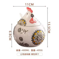 Ceramic Hen Egg Basket Storage Holder
