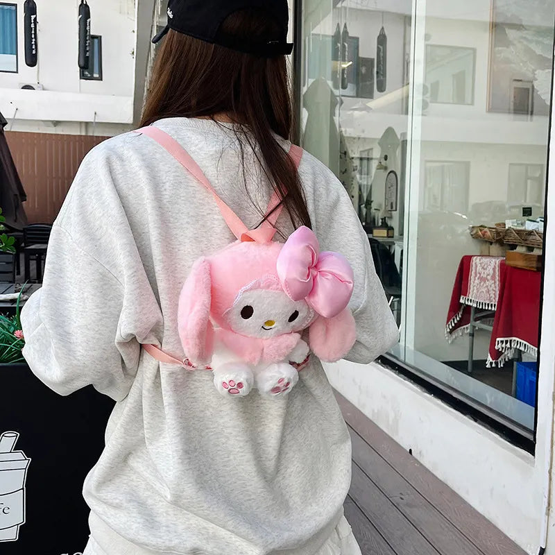 Sanliou Bow-Ribbon Duo Mini Backpack