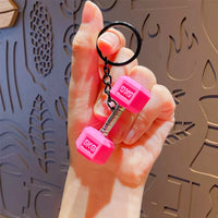 Dumbbell Gym Motivation Keychain