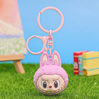 Mega Head Labubu Silicone Keychain