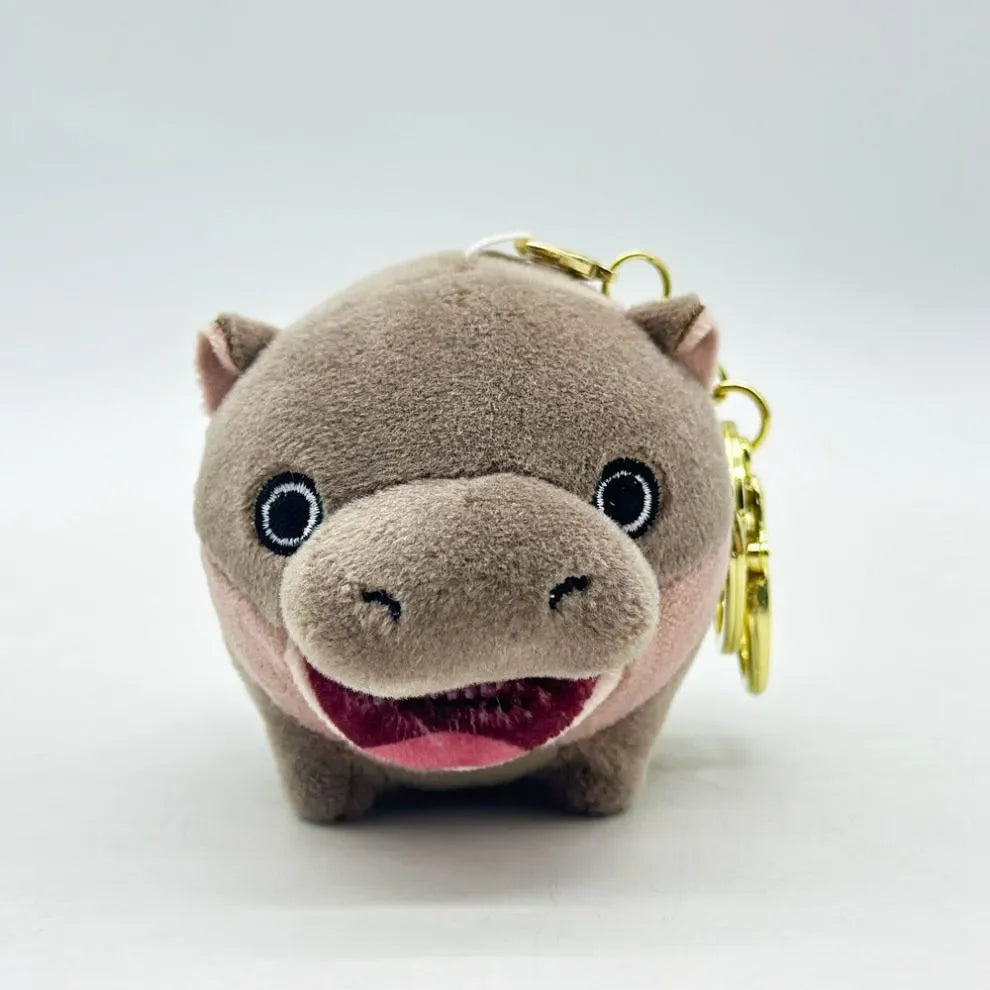 Moo Deng Pygmy Hippo Plush Keychain