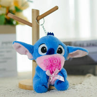 Stitch Bloom Ready Plush Keychain
