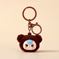 Baby Three Head Flocked Keychain