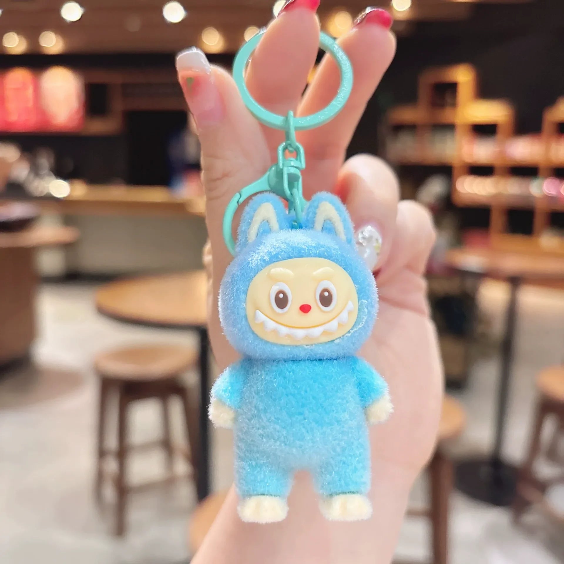 Labubu Standing Elite Flocked Keychain