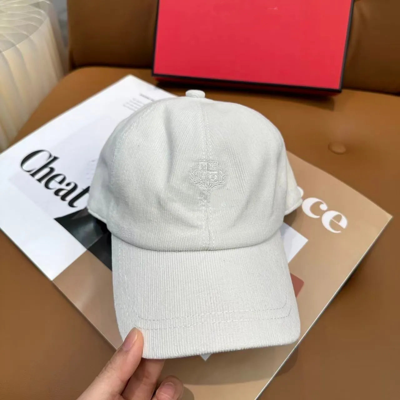 Lora Pianei Corduroy Soft-Top Baseball Cap