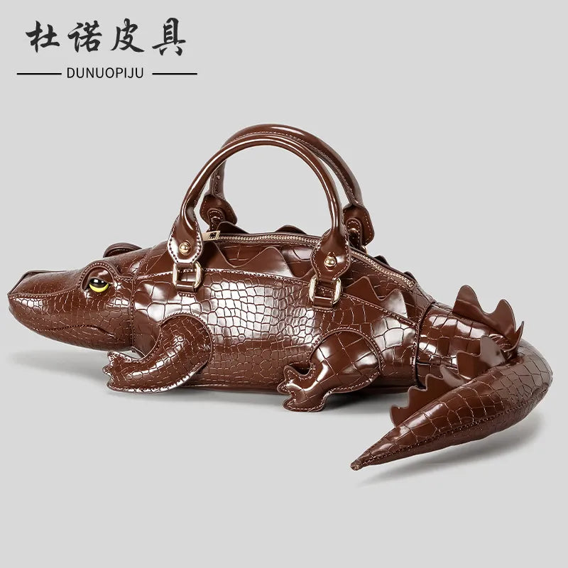 Berry-Sweet Premium Alligator-Shape Novelty Handbag