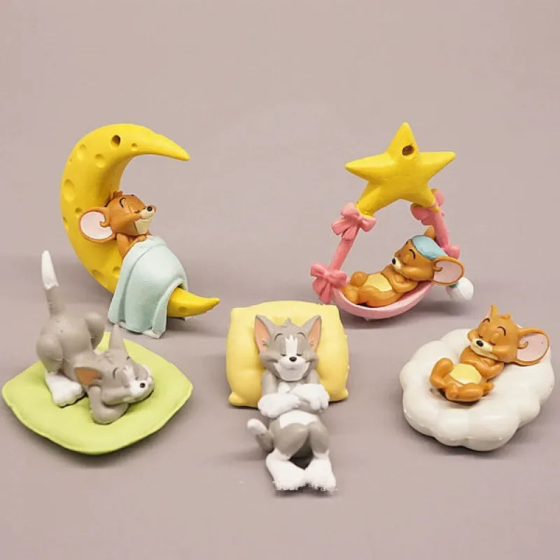 Tom and Jerry Mini Sleeping Figurines (Set of 5)