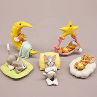 Tom and Jerry Mini Sleeping Figurines (Set of 5)