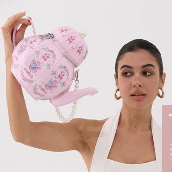 Berry-Sweet Victorian Teapot Premium Crossbody Bag