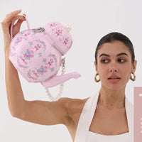 Berry-Sweet Victorian Teapot Premium Crossbody Bag