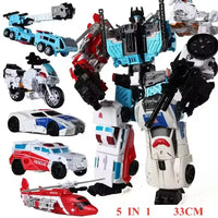 Black Mamba 5 in 1 Mega Transformers Figurines