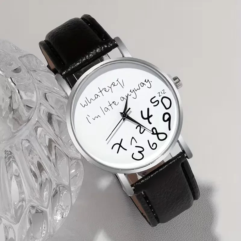 Whatever I'm Late Anyway Jumbled Numeric Watch