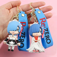 Re:Zero Chibi Character Silicone Keychain