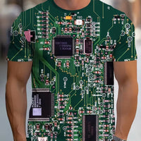 Cyberpunk Matrix 3D Circuit Board Summer T-Shirt