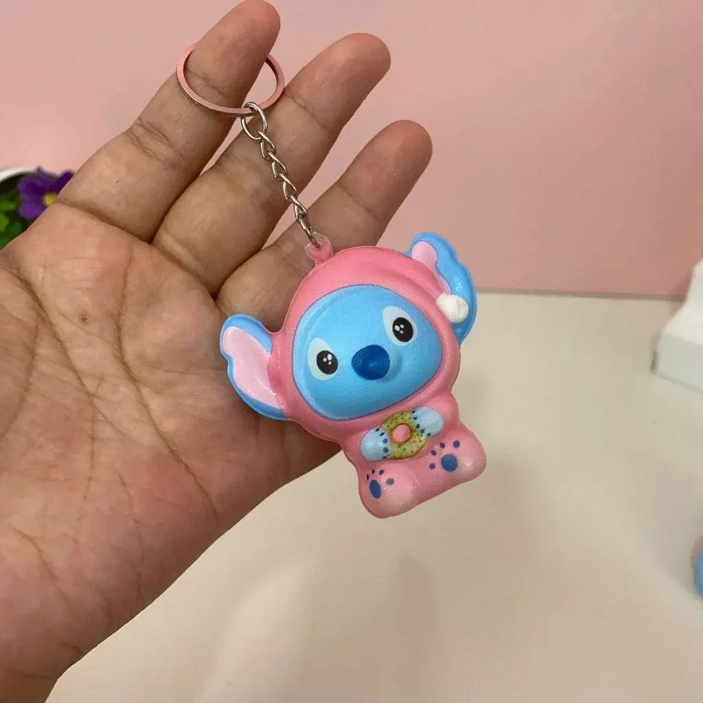 Stitch Eat Before Sleep Squishy Keychain