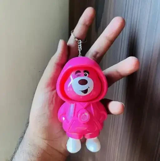 Strawberry Bear Face-Changing Keychain