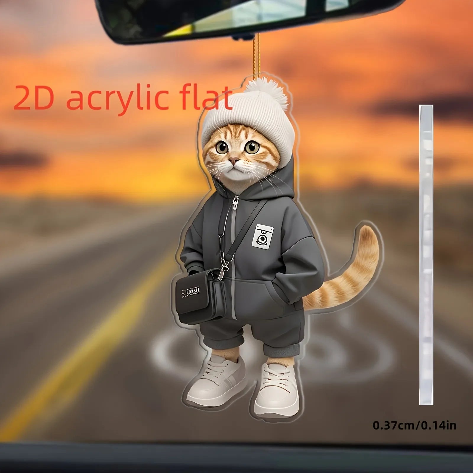 Cute Cat Feline Fancies Acrylic Keychain