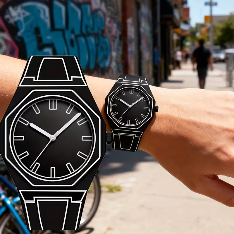 Urban Cel-Shaded Monochrome Dimension Sports Watch