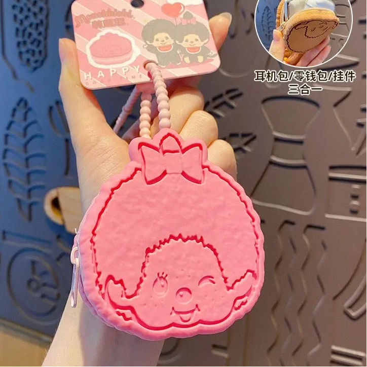 Monchhichi Money Macaron Silicone Pouch