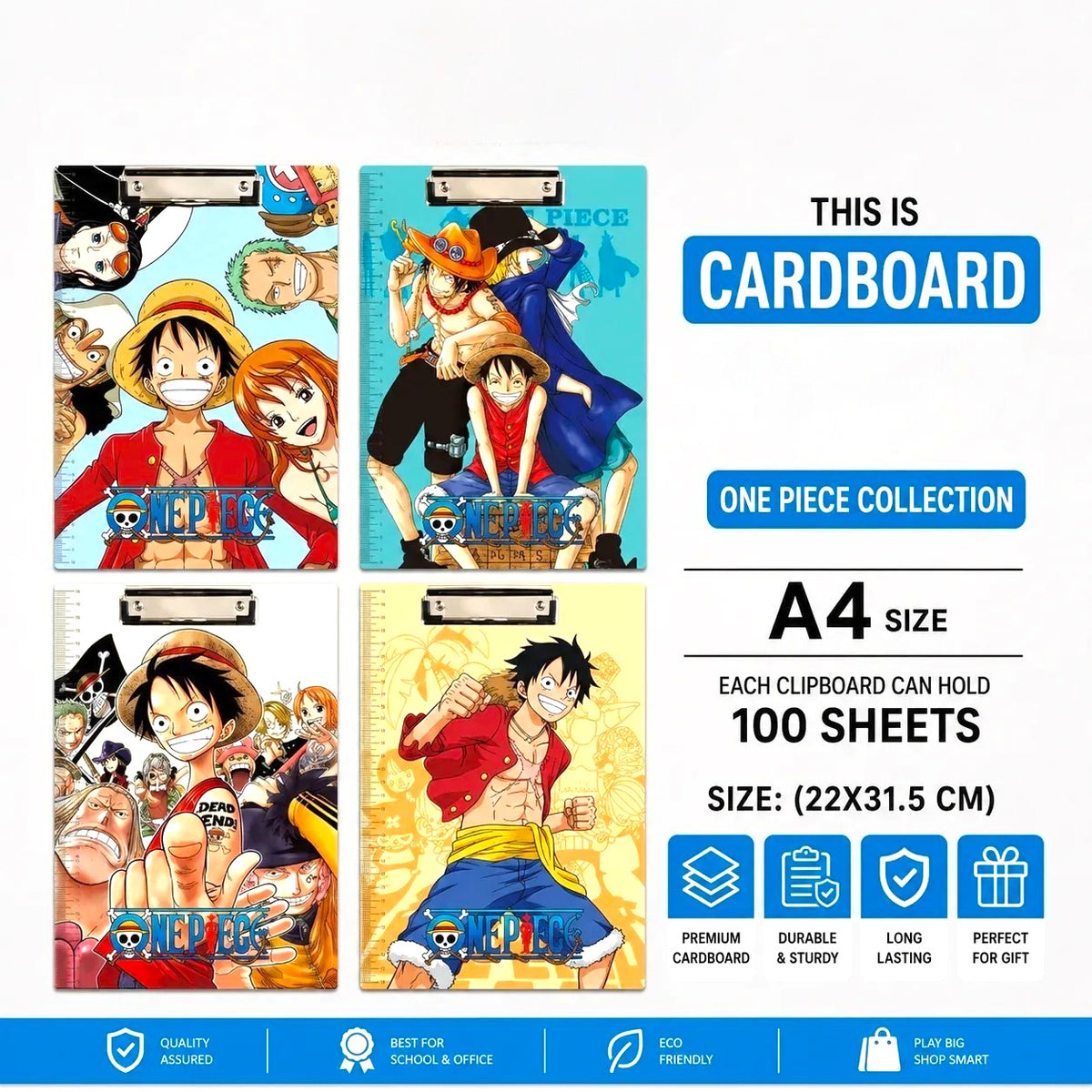One Piece Straw Hat Pirates Writing Clipboard