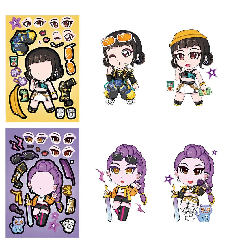 K-Pop Demon Hunters DIY Dress-Up Waterproof Sticker Pack