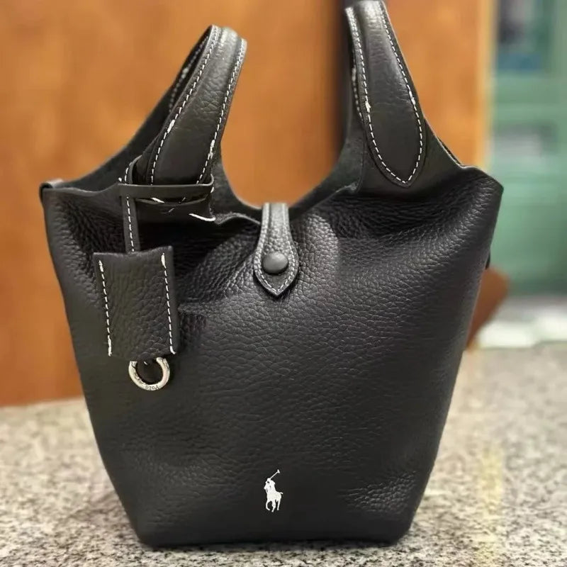 PRL Raffia Mini Basket Bag