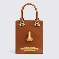 Surrealist Visage Premium Abstract Handbag